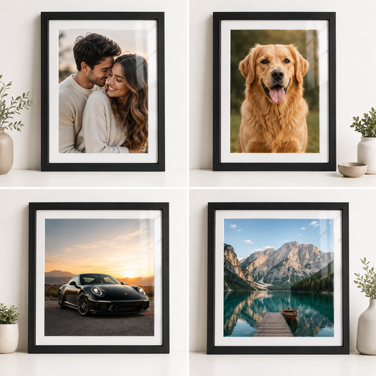 Gerahmter Fotodruck mit Wunschmotiv